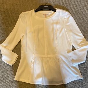 Rebecca Taylor cream long sleeve top.  Excellent condition.  Size XS
